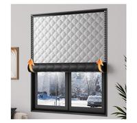 Kit di tende isolanti insonorizzate per finestre, pannelli grandi, per camera da letto, per mantenere il freddo fuori, argento (120 x 150 cm)