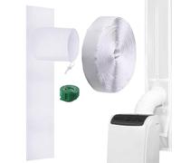 Kit di tenuta per porta scorrevole - striscia isolante regolabile, adattatore per tubo di scarico CA | Sigillo della finestra orizzontale resistente alle intemperie per lo sfiato 'essiccatore, tap