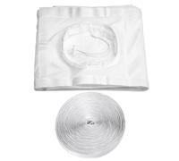 Kit di tenuta per porte scorrevoli, kit di sfiato per finestre CA - Stripping meteorologico regolabile,Kit isolanti a prova di intemperie Slide orizzontale per tubo di scarico da 5,9 pollici