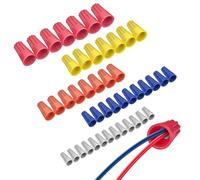 Kit di terminali con tappi a vite for cavi da 220 pezzi, assortimento elettrico in 5 misure | Connettori a torsione isolati con filettatura a molla for AWG 22-12