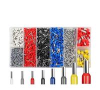 Kit di terminali for ghiere for cavi assortiti da 1200 pezzi, connettori a crimpare in rame isolati AWG 22-10 for uso elettrico e industriale