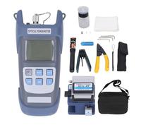 Kit di terminazione in fibra Kit di strumenti per fibra, set di connessione a freddo in fibra con misuratore di potenza ottica Tester per fibra ottica Mannaia per fibra Spelafili per fibra Penna a luc