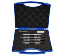 Kit di test di durezza industriale, 4 pezzi, tester per graffi con plettri in acciaio inossidabile e scatola portaoggetti, penna professionale per test di minerali, calcestruzzo, pietra e gioielli