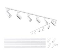 Kit di teste e binari illuminati, 20W 6000K Cool White Plug in LED Track Lights compatibile con il sistema di luci a binario di tipo H con binari da 4x1m Faretto moderno per illuminazione d'accento