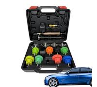 Kit di tester di pressione, refrigerante per vuoto, set di ricarica per auto, 14 pezzi, tester di compressione del motore, strumento di raffreddamento e kit di ricarica per il giorno del