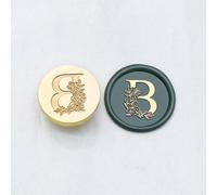 Kit di timbri per ceralacca, 2,5 cm, con lettere dell'alfabeto inglese, stile retrò, strumenti per sigillare lettere, inviti per matrimoni, regali, album di ritagli, decorazione, stile B