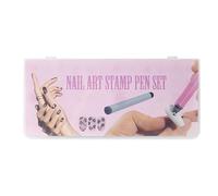 Kit di timbri per unghie, 8 modelli, ricaricabili, accessori per manicure, testa di trasferimento in silicone per principianti, donne, ragazze, uso quotidiano, attività all'aperto, festive, famiglia