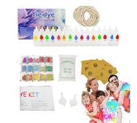 Kit di tintura per cravatta - Kit di artistico in tessuto | Set di scoppi di colore creativo, bundle di pittura tessile fai -da -te per progetti di moda domestica camicie asciugamani e