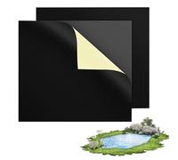 Kit di toppe adesive in gomma butilica, cuciture impermeabili per esterni, patch in EPDM, 2 pezzi da 20 x 20 cm, nastro di riparazione per grondaie, tetti, piscine e soluzioni sigillanti