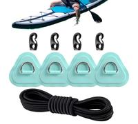 Kit di toppe per paddleboard, 4 pezzi, resistente e impermeabile, kit di riparazione in PVC, anello di fissaggio per sport acquatici, sport acquatici all'aperto, avventura, viaggi, vacanze