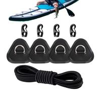 Kit di toppe per tavola da paddle, 4 pezzi, resistenti e impermeabili | Toppa a forma di triangolo con anello a D, per kayak, tavola da surf, gommoni, avventure marine all'aperto