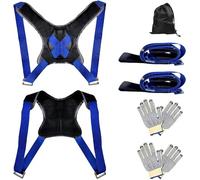 Kit di tracolla per 2 persone con gilet in spugna, cinghia di sollevamento multifunzione per mobili e attrezzature, trasporto di mobili, blu