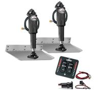 Kit Di Trim Tab Standard Lenco 9"x9" Con Interruttore A LED 12V TT9X9I Per Barca