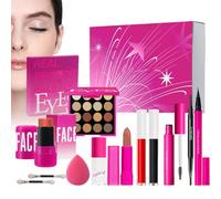 Kit di trucco completo | Spazzoli per labbra lucidi | scatola da regalo di bellezza donna uomo principessa cosmetica cosmetica compleanno di Natale
