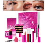Kit di trucco completo | Spazzoli per labbra lucidi | scatola da regalo di bellezza donna uomo principessa cosmetica cosmetica compleanno di Natale