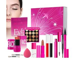 Kit di trucco completo | Spazzoli per labbra lucidi | scatola da regalo di bellezza donna uomo principessa cosmetica cosmetica compleanno di Natale