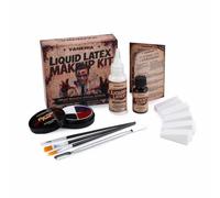 Kit di trucco con lattice liquido SFX, trucco per effetti speciali per Halloween, con sangue finto e strumenti, zombie, terrore, cosplay, cinema e teatro