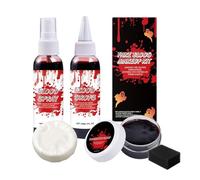 Kit Di Trucco Del Sangue Falso Di Halloween, Spray Per Sangue Finto Rosso, Trucco In Costume Lavabile, Sapone Detergente Incluso, Da 30 Ml, Per Festa Cosplay, Performance Da Palcoscenico, Propos