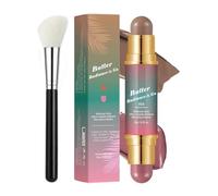 Kit di trucco multiuso con due estremità, trucco leggero e facile da trasportare per occhi, labbra e guance, formula cremosa e sfumata, 4 toni versatili, vegani e crudeltà (#04)