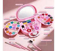 Kit di Trucco per Bambine con Borsa a Tracolla: Vero Trucco Lavabile Giocattoli Regalo per Bambine Piccole - Per 3, 4, 5, 6, 7, 8, 9, 10 Anni (Colori e Disposizioni Casuali) Tagli Unica,borsa 711,636 