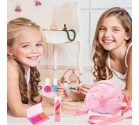 Kit di Trucco per Bambine | Cosmetici Giocattolo Lavabili e Portatili dal Tocco Realistico | Kit Trucco Bambini - Per Compleanno Viaggio Festa Evento Scuola Spiaggia Servizio Fotografico