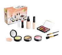 Kit di trucco per bambini piccoli: cosmetici artificiali per ragazze | Piccole, gioco realistico, astuccio di bellezza per principesse bambini, regalo di compleanno, tavolozza di trucco