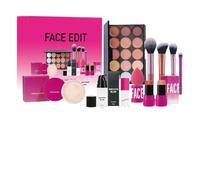 Kit di trucco per donne, kit per trucco per principianti | Bannocnetti di primer per palette di ombretto,Set di trucco, blush stick sciolto polvere di lunga durata per festività