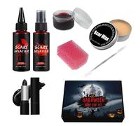 Kit di trucco per Halloween, kit di trucco per ferite, trucco per viso e corpo, set da collezione di cosmetici per cosplay e film, kit di trucco professionale sicuro SFX per principianti di Halloween