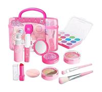 Kit di trucco per ragazze, kit di trucco per | kit di bellezza lavabile e sicuro per ,set completo di vanità e , giocattoli di Natale principessa per un gioco immaginativo