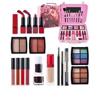 Kit di trucco per ragazze, kit per il trucco da donna kit completo | Kit per il trucco di grande capacità è con custodia riutilizzabile - Accessori per abiti impermeabili per trucco a lunga durata
