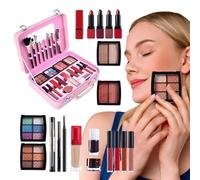 Kit di trucco per ragazze, kit per il trucco delle donne kit completo, kit di trucco di grande capacità Set cosmetico portatile, palette di trucco accessori vestiti impermeabili per