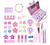 Kit di trucco per ragazze, kit per il trucco per bambini per ragazza - Set di giochi per il trucco per bambini,Princess Cosmetic Playset for Girls, Educational Toddler Facial Make Up Toys