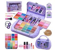 Kit di trucco per ragazze - Scatola per il trucco delle principesse della ragazza, Cosmetics Eye Shadow Nail Polish Box regalo | Princess Fingend Cosmetic Set Giocattoli, Kit di cosmetici sicuri per