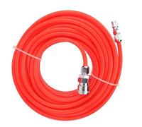 Kit di tubi d'aria pneumatica, ID 5 mm 8 mm OD tubo flessibile con raccordi di collegamento rapido maschio e femmina per riparazione e irrigazione automatica rosso 15m