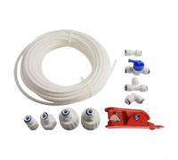 Kit di tubi dell'acqua per frigorifero, 15 m, con valvola a globo e tagliatubi, set di installazione per macchina del ghiaccio per frigorifero Neff, collegamento rapido