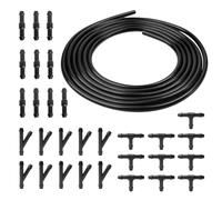 Kit di tubi per tergicristalli da 3 m con 30 connettori per tubi (tipo Y I T), tubo lavavetri da 4 mm universale per auto, tubo flessibile per lavavetri per parabrezza auto, tubo flessibile di