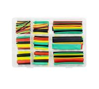 Kit di tubi termorestringenti in dimensioni e colori assortiti per isolamento elettrico e riparazioni di cavi con custodia per cavi