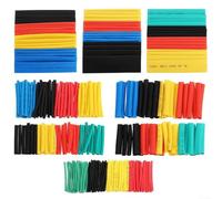 Kit di tubi termorestringenti in poliolefina 164PCS rapporto 2: 1 | Certificato ritardante di fiamma, autoestinguente, sicuro per alte temperature, vani motore, pannelli solari
