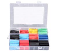 Kit di tubo di restringimento a calore 560pcs White Isolato Electrical Set di 12 dimensioni 5 colori per manutenzione professionale e lavoro fai - -te domestico con scatola di