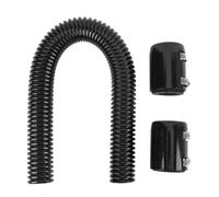 Kit di tubo flessibile del refrigerante Cheotime, kit per tubo flessibile del radiatore flessibile 24in per 1 3/4 pollici 1 1/2 pollice 1 1/4 pollice rosso per aggiornamento (Nero)