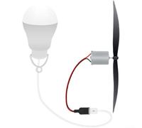 Kit di turbina eolica fai da te con lama motore e cavo USB, ottimo strumento per insegnare ai bambini le fonti di energia rinnovabili