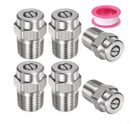 Kit di ugelli per idropulitrice ad alta pressione, in acciaio inox, 7 pezzi, 40°, attacco G1/4, aperture multiple per idropulitrici, lavapavimenti per pavimenti (Aperture 030)