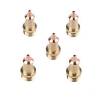Kit di ugelli per saldatura in rame per torcia da taglio filettatura M16 con lunghezza 35 mm e apertura da 1,5 mm per attività di saldatura a filo Materiale in ottone Set di cinque pezzi per angoli