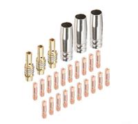 Kit di ugelli per saldatura MIG, 26 pezzi, per 15AK MB-15, punte di contatto da 0,9 mm, diffusori di gas e ugelli conici