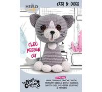 Kit Di Uncinetto Knity Critters Gatti E Cani Cleo Gatto Persiano C009