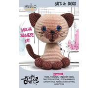 Kit Di Uncinetto Knity Critters Gatti E Cani Gatto Siamese Mocha CC010