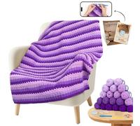 Kit di Uncinetto Reessy, Kit per Coperta all'Uncinetto con Tutorial Video Passo-Passo, Filato e Accessori per Uncinetto Sufficenti, Kit di Uncinetto per Principianti Adulti per Imparare a Creare una