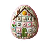Kit Di Uova Di Pasqua In Feltro Ricamato A Mano - Kit Di Artigianato Per La Casa Di Pulcino Di Uova Di Pasqua In Feltro | Progetti D'Arte Di Uova Di East-Er Patchwork Fe-LT KIIT | Set Di Artigianato L
