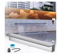 Kit di uscita da incasso per creazione fai da te a cascata, ideale per la decorazione della fontana della piscina e del torrente