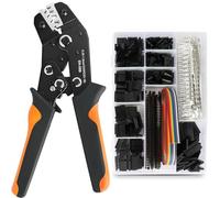 Kit di utensili for crimpatura 58B con 1550 connettori da 2,54 mm, crimpatrice for cavi a cricchetto AWG23-16, kit 1/2/3/4/5/6/8/10 pin